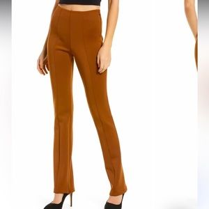 Good American NWT Burnt Caramel Slim Flare Scuba Pants